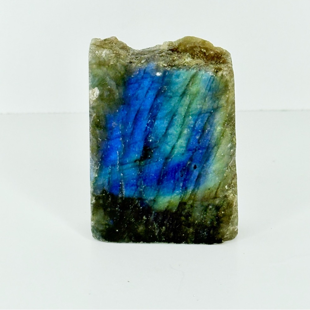 Gemstone Labradorite Slab Polished on One Side Natural Stone Flashes of Light